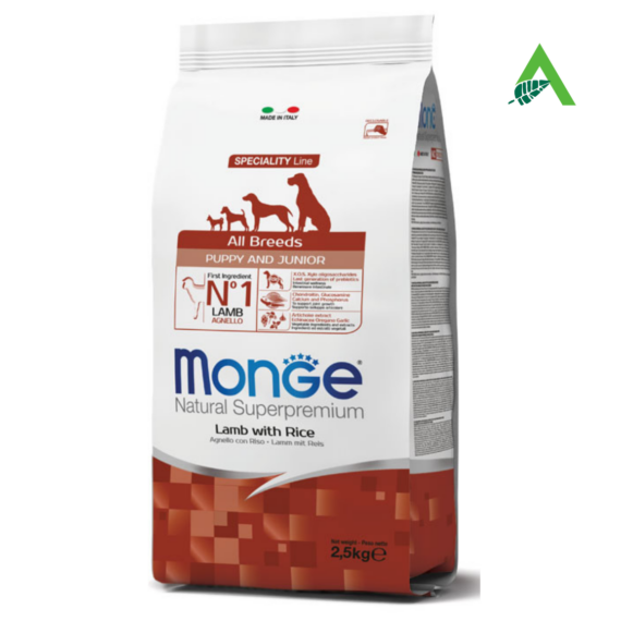 ALL BREEDS PUPPY KG 12 AGNELLO E RISO  MONGE
