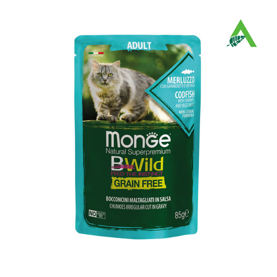 BWILD BUSTA ADULT MERLUZZO CON GAMBERETTI E ORTAGGI GR 85 MONGE