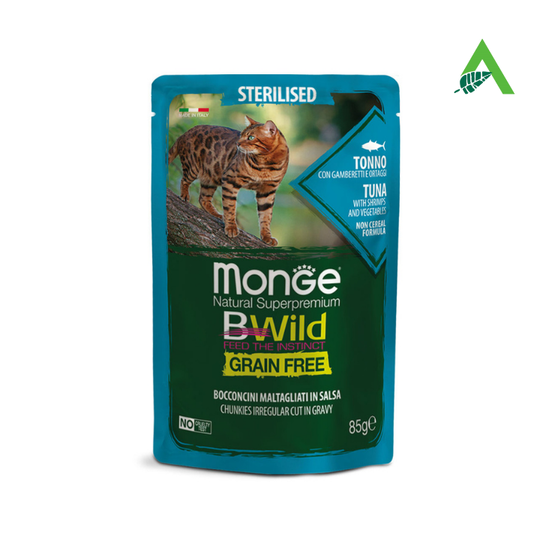 BWILD BUSTA STERILISED TONNO CON GAMBERETTI E ORTAGGI GR 85 MONGE