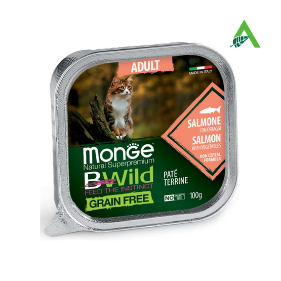 BWILD CAT ADULT SALMONE CON ORTAGGI GR 100 MONGE
