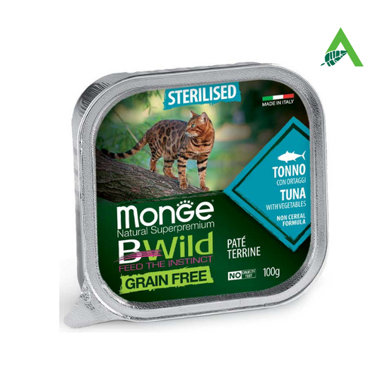 BWILD CAT STERILISED TONNO CON ORTAGGI GR 100 MONGE