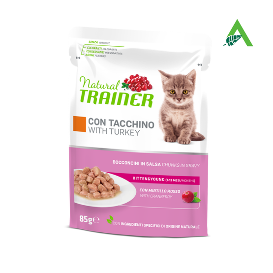 CAT KITTEN & YOUNG TACCHINO BUSTA G 85 NATURAL TRAINER