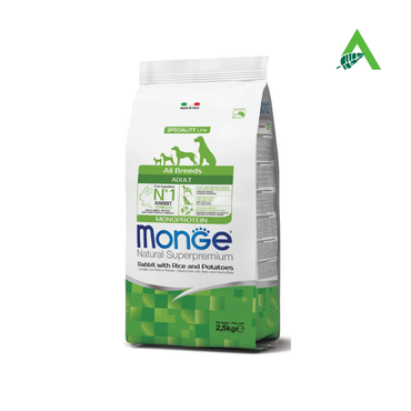 DOG ALL BREEDS KG 2,5 CONIGLIO,RISO E PATATE MONGE