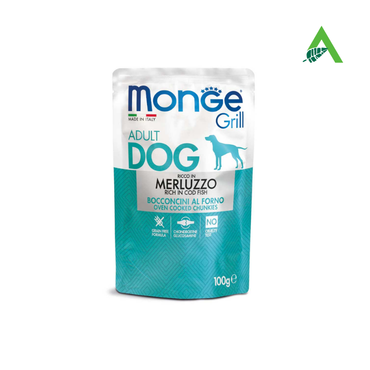 DOG GRILL 100G MERLUZZO MONGE