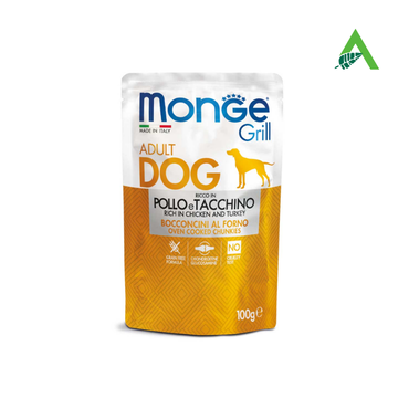 DOG GRILL 100G POLLO TACCHINO MONGE