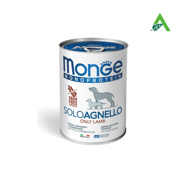 DOG MONOPROTEICO G400 SOLO AGNELLO MONGE