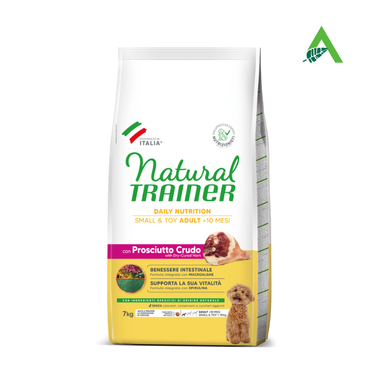DOG SMALL E TOY ADULT PROSCIUTTO CRUDO E RISO KG.7 NATURAL TRAINER