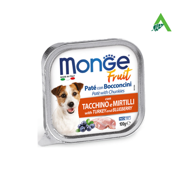 FRUIT DOG TACCHINO E MIRTILLI GR 100 MONGE