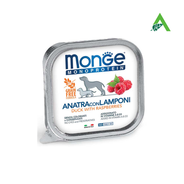 MONOPROTEICO FRUTTA ANATRA E LAMPONI G 150 MONGE