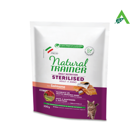 CAT STERILISED 300 G SALMONE  NATURAL TRAINER