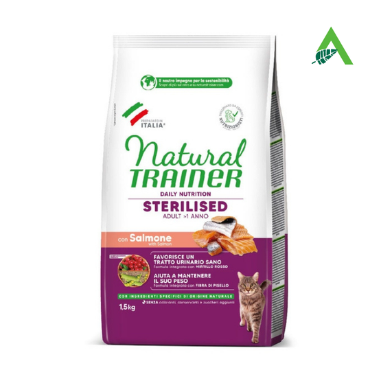 CAT STERILISED SALMONE KG 1,5  NATURAL TRAINER