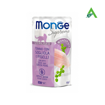 CAT BUSTA SUPREME STERILISED TONNO, SOGLIOLA, PISELLI GR 80 MONGE