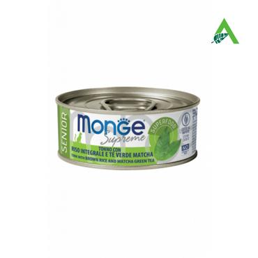 CAT SUPREME SENIOR TONNO, RISO E TE' VERDE MATCHA GR 80 MONGE