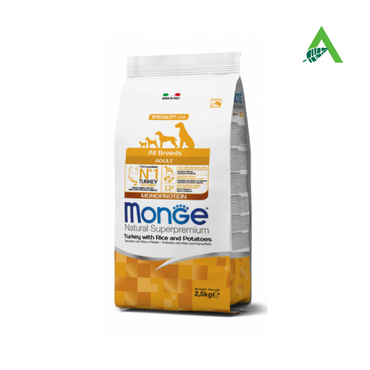 DOG ALL BREED KG 2,5 TACCHINO, RISO E PATATE MONGE