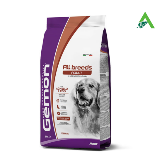 ALL BREED ADULT AGNELLO/RISO DOG KG 15 GEMON