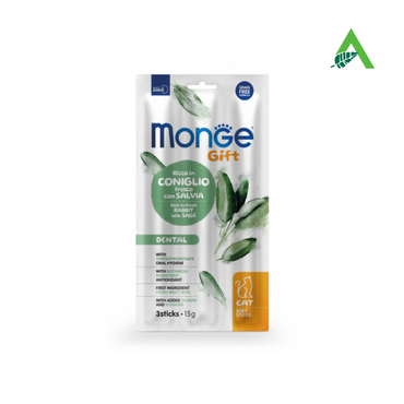 GIFT CAT 3 SOFT STICKS DENTAL CONIGLIO/SALVIA GR 15 MONGE