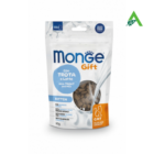 GIFT CAT FILLED AND CRUNCHY KITTEN TROTA/LATTE GR 60MONGE
