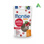 GIFT CAT FILLED AND CRUNCHY STERILISED ANATRA/MIRTILLI ROSSI GR 60 MONGE