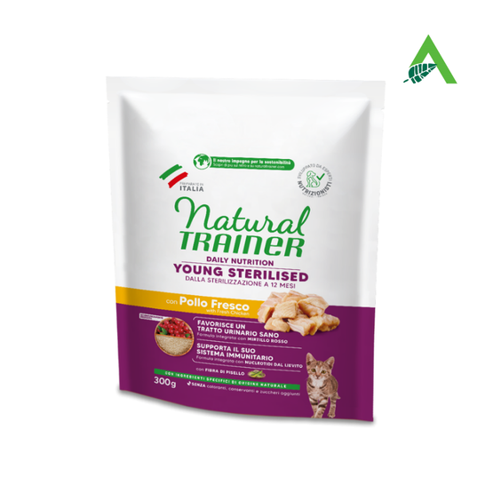 CAT YOUNG STERILISED POLLO GR 300 NATURAL TRAINER