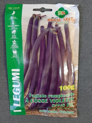 FAGIOLO RAMPICANTE PURPLE PODDED CLIMBING GR.100