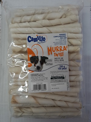OSSO HURRA TWIST BIANCO CM.12.5 CONF. DA PZ.100 GR.700