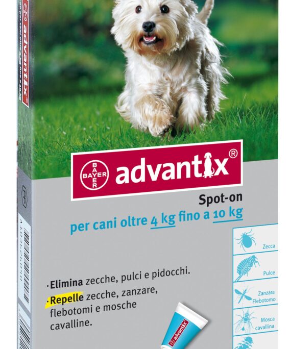 CANE 4-10 KG. SPOT-ON 4 PIPETTE DA 1ML ADVANTIX