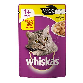 WHISKAS STRACCETTI 1+ GR.85 POLLO
