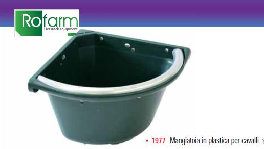 MANGIATOIA ANGOLARE PLASTICA PER CAVALLI ROCILA