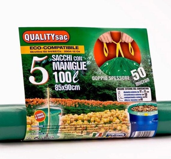SACCHI 85X90 SP.0,50 PZ.5 VERDE