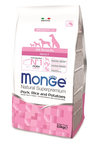 DOG ALL BREEDS  KG 2,5 MAIALE,RISO E PATATE MONGE