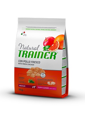 MEDIUM PUPPY E JUNIOR  KG 3 POLLO FRESCO NATURAL TRAINER