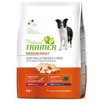 DOG ADULT MEDIUM  KG.3 POLLO NATURAL TRAINER