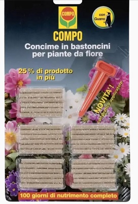 CONCIME IN BASTONCINI PIANTE DA FIORE BLISTER PZ 30 COMPO