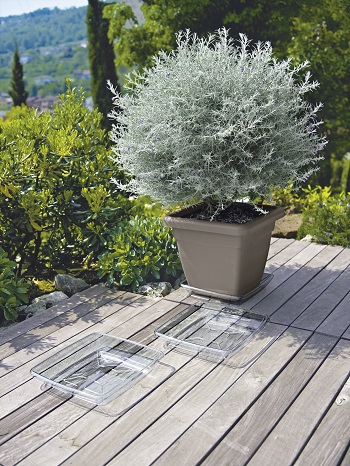S/VASO DEKUS AIR QUADRO CM. 14 NEUTRO TRASPARENTE