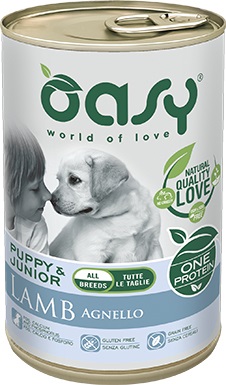 WET DOG ONE PUPPY MEDIUM/LARGE AGNELLO 400 G OASY