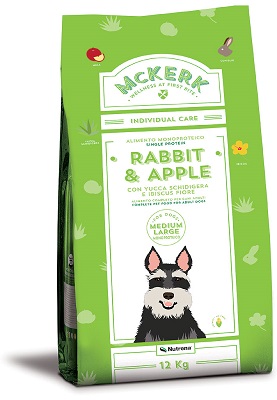 SINGLE PROTEIN MEDIUM MAXI RABBIT & APPLE KG 12 MCKERK