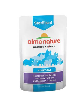 FUNCTIONAL STERILISED CATS 70 GR CON MERLUZZO ALMO NATURE
