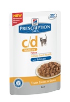 PD FELINE C/D MULTICARE BUSTA GR.85 SALMONE