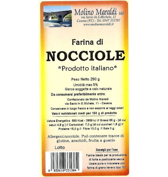 FARINA DI NOCCIOLE GR.250 MARALDI