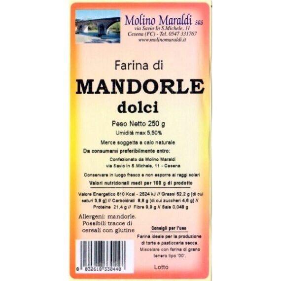 FARINA DI MANDORLE GR.250 MARALDI