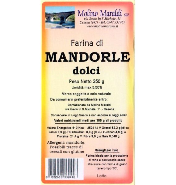 FARINA DI MANDORLE GR.250 MARALDI