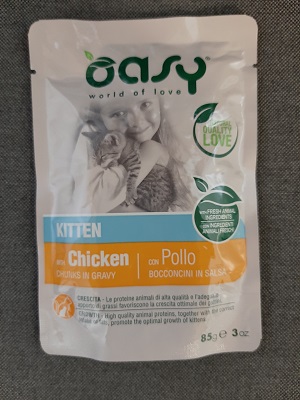 WET CAT BOCCONCINI BUSTA GR.85 KITTEN POLLO OASY