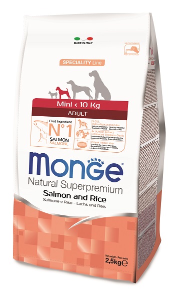 MINI ADULT SALMONE E RISO  KG 2,50 MONGE