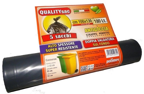 SACCHI RIFIUTI CM.100X130 SP.83 LT.200 PZ.5