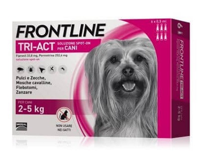 FRONTLINE CANE 2-5 KG.TRI-ACT 6 PIPETTE DA 0,5 ML