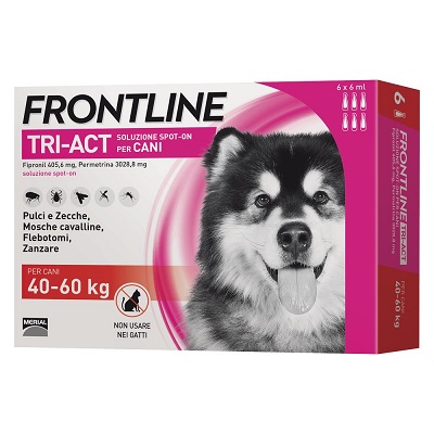 FRONTLINE CANE TG. XL 40/60 KG. TRI-ACT 6 PIPETTE DA 4 ML