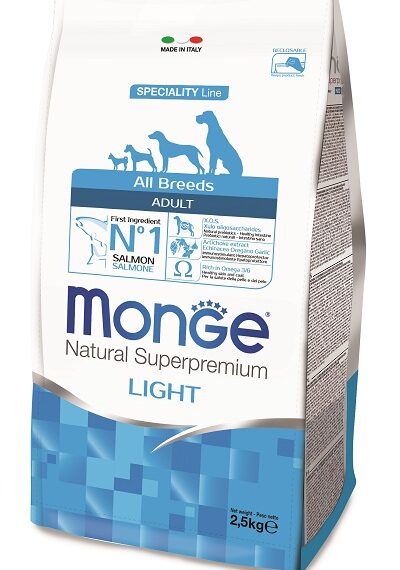 ALL BREEDS LIGHT SALMONE E RISO  KG.2,50  MONGE