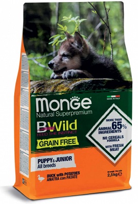 BWILD GF DOG PUPPY ANATRA/PATATE KG 2,5 MONGE