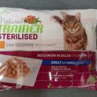 FLOWPACK STERILISED CAT BUSTA 4X85G TACCHINO NATURAL TRAINER