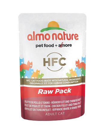 HFC RAW PACK CATS 55G POLLO E FILETTI DI TONNO ALMO NATURE